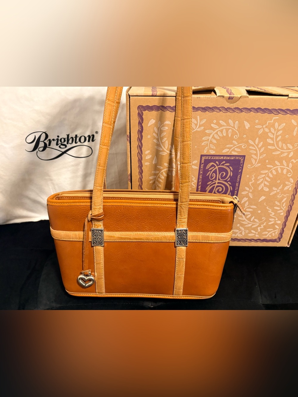 Brighton Two-Tone Leather Shoulder Bag